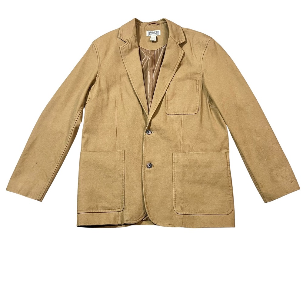 Duluth Trading Co. Menswear Work Blazer‎ Jacket Chore Coat Utility Brown